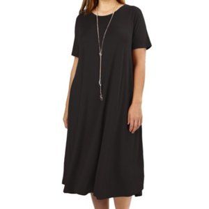 Zenana Black T-shirt Style Dress Size 3X